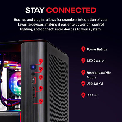Skytech Gaming King 95 Desktop PC, Ryzen 7 7800X3D 4.2 GHz (5GHz), AMD RX 9070XT 16GB, 1TB Gen4 NVMe SSD, 32GB DDR5 RAM 5600 RGB, 850W Gold PSU, 360mm ARGB AIO, Wi-Fi, Win 11