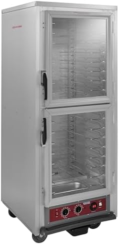 Kratos Premium Full Size Universal Insulated Commercial Holding and Proofing Cabinet, Holds Sheet Pans and Food Pans, Clear Dutch Door, 120V, 2000W (28W-237)