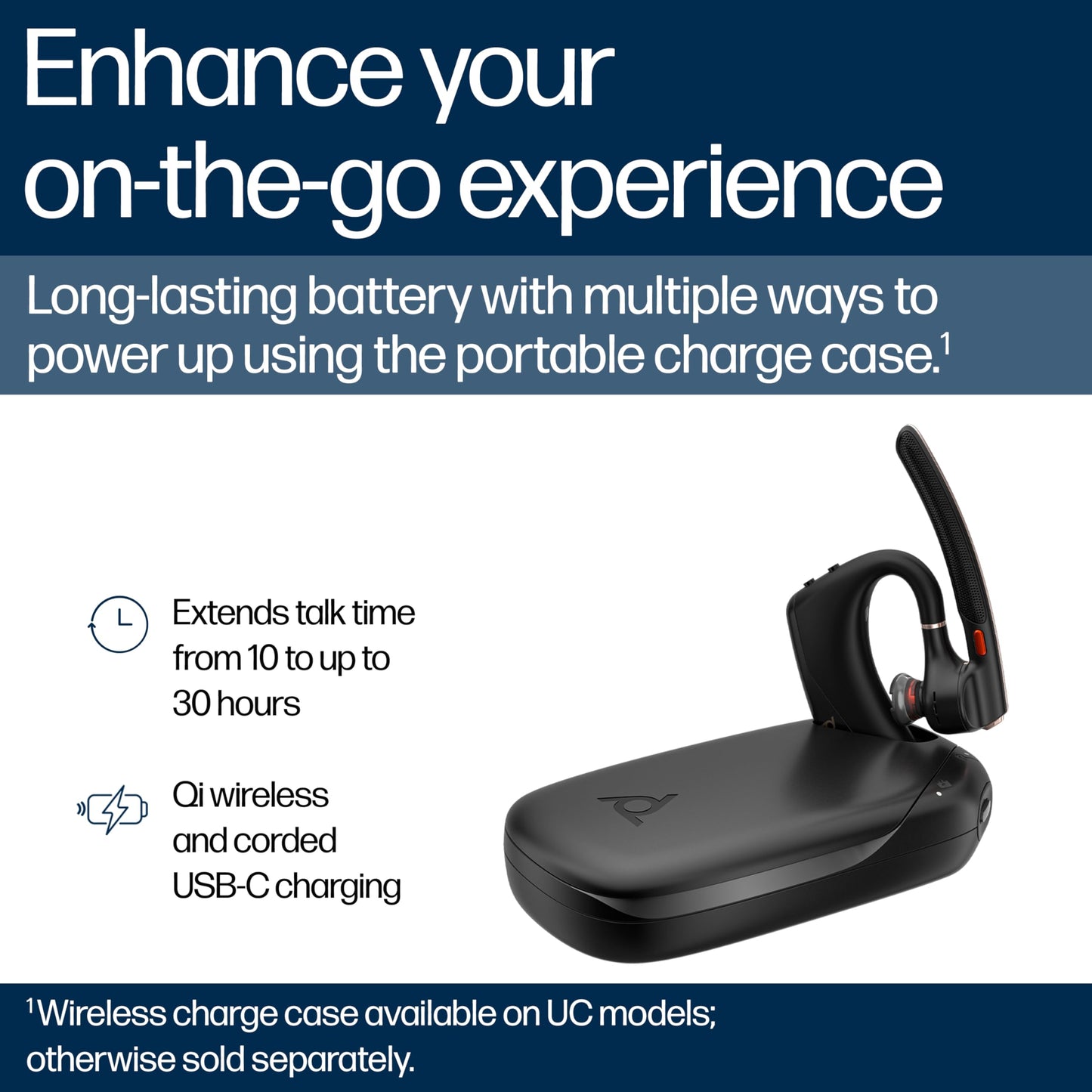 POLY Voyager Legend 50 UC Bluetooth Headset with Case