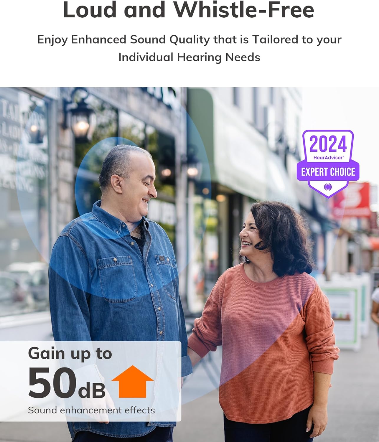 ELEHEAR-Beyond OTC Hearing Aids, AI Powered Speech Enhancement, Superior Sound Quality, Connectivity with iOS or Android Devices via Bluetooth 5.3, for Seniors and Adults
