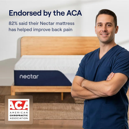 Nectar Classic 12” Queen Mattress - Medium Firm - Contouring Memory Foam - Cooling Top Layer - Back Pain Relief - Mattress in a Box - 365-Night Trial & Forever Warranty