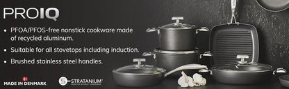 Scanpan Pro IQ 4.25 qt Nonstick Chef Pan with Lid - Compatible with All Cooktops, Induction Ready, Metal Utensil Safe, Oven Safe to 500°F, Dishwasher Safe