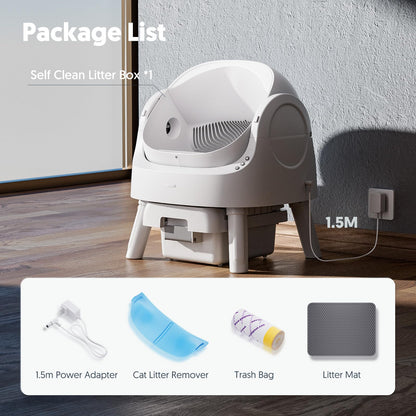 PETPIVOT Self Cleaning Litter Box for Multiple Cats