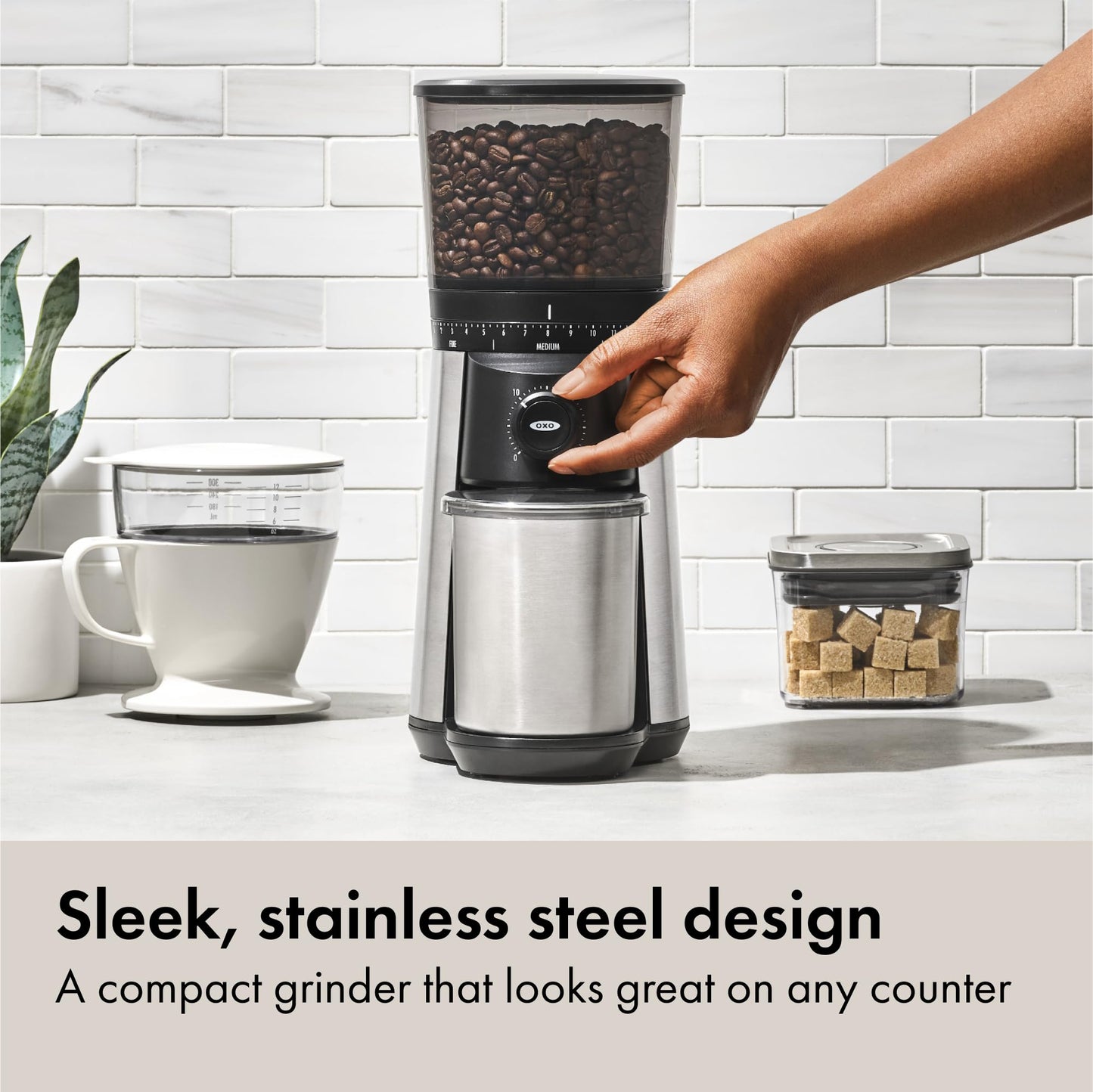 OXO Brew Conical Burr Coffee Grinder - Stainless Steel