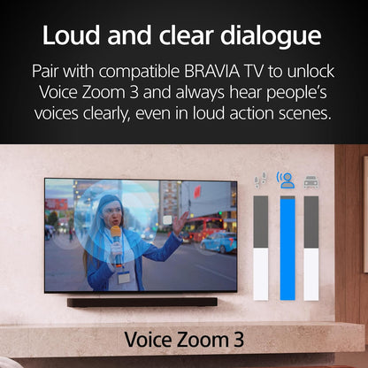 Sony BRAVIA Theater System 6, 5.1ch Home Theater System soundbar with subwoofer and Rear Speakers, Surround Sound by Dolby Atmos/DTS:X Compatible HT-S60