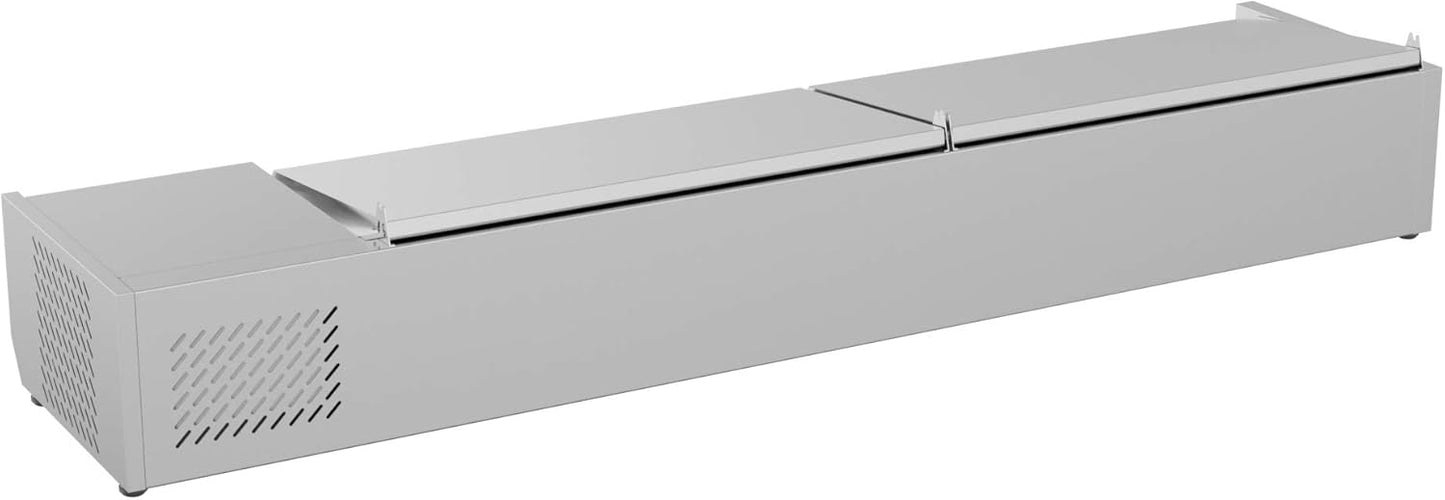 KoolMore SCDC-8P-SSL Commercial-Refrigerator, 71 Inch, Silver