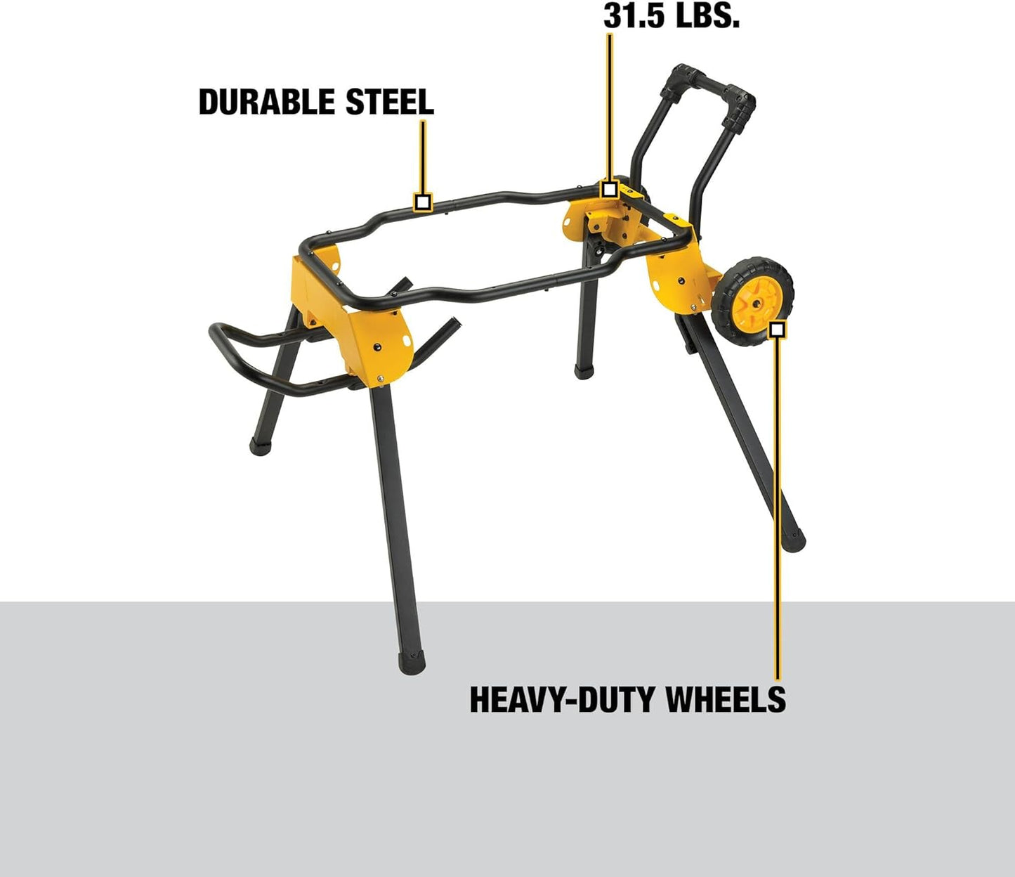 DEWALT Table Saw 10 Inch with Foldable Rolling Table Saw Stand, 15 Amp, 4800 RPM, 32-1/2-Inch Rip Capacity (DWE7491RS)