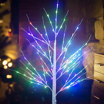 7ft 150 LED Colorful Birch Tree with Remote Control