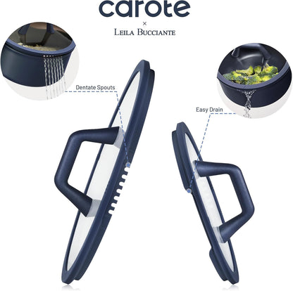 CAROTE 31PCS Pots and Pans Set, Nonstick Cookware Set Kitchen Non Stick Induction Titanium Cookware Non-toxic Granite Cooking set, PFOA Free