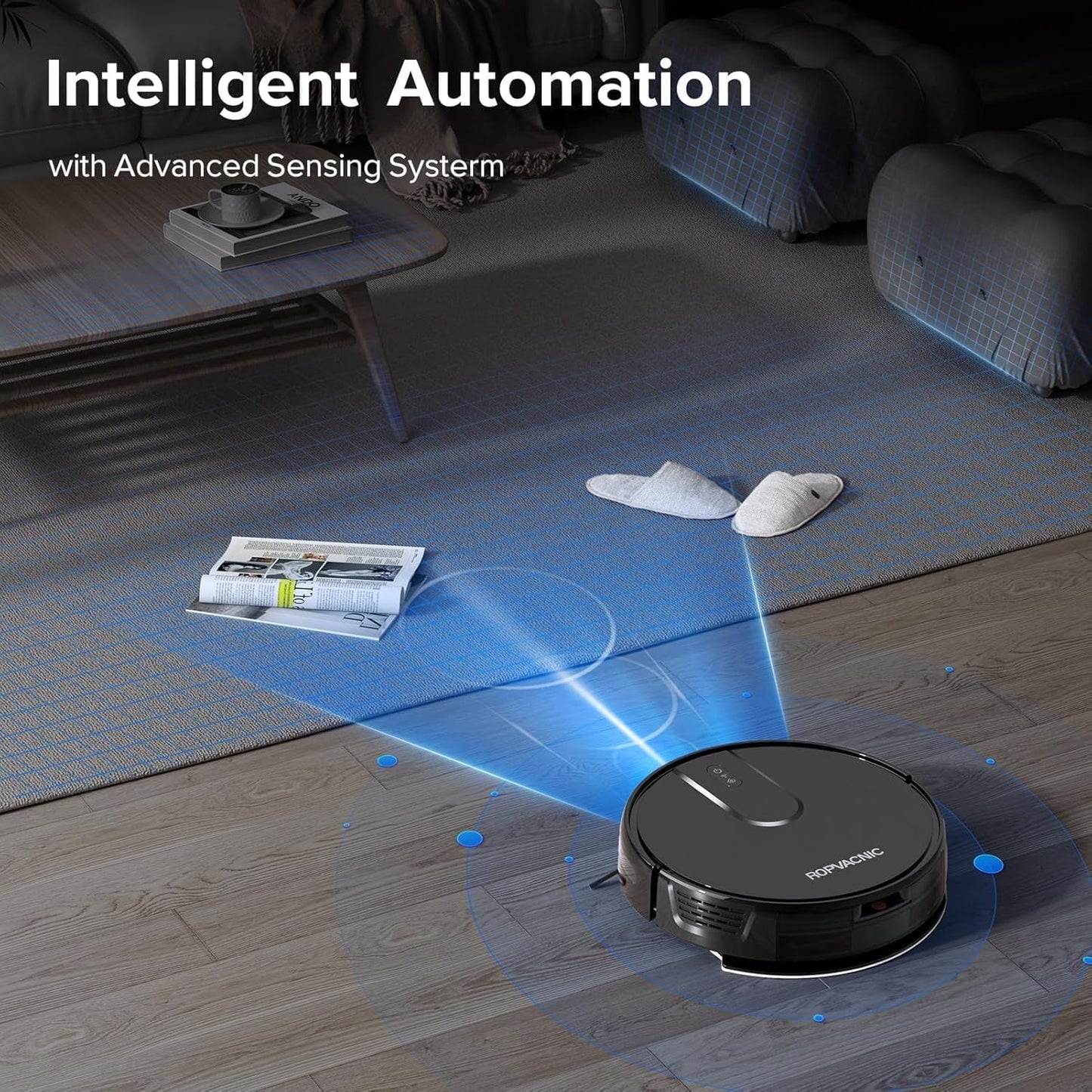 ROPVACNIC Robot Vacuum and Mop Combo with 5200Pa Suction