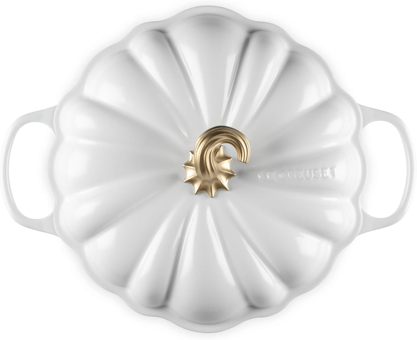 Le Creuset Enameled Cast Iron Figural Pumpkin Braiser, 2.75 qt., White
