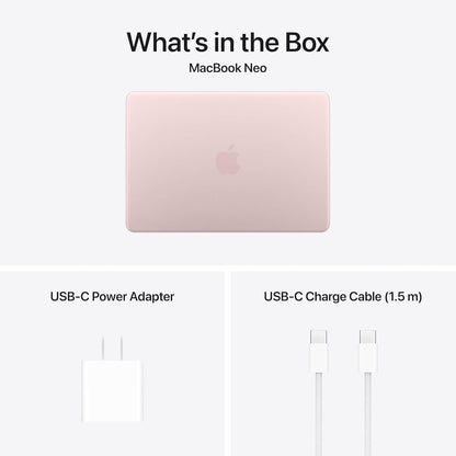 Apple 2026 MacBook Neo 13-inch Laptop with A18 Pro chip: Built for AI and Apple Intelligence, Liquid Retina Display, 8GB Unified Memory, 512GB SSD Storage, 1080p FaceTime HD Camera, Touch ID; Blush