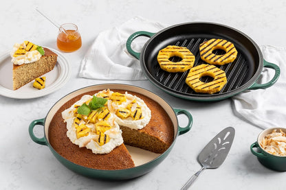 Le Creuset Enameled Cast Iron Multifunction Braiser with Grill Pan Lid, 3.5 qt., Artichaut