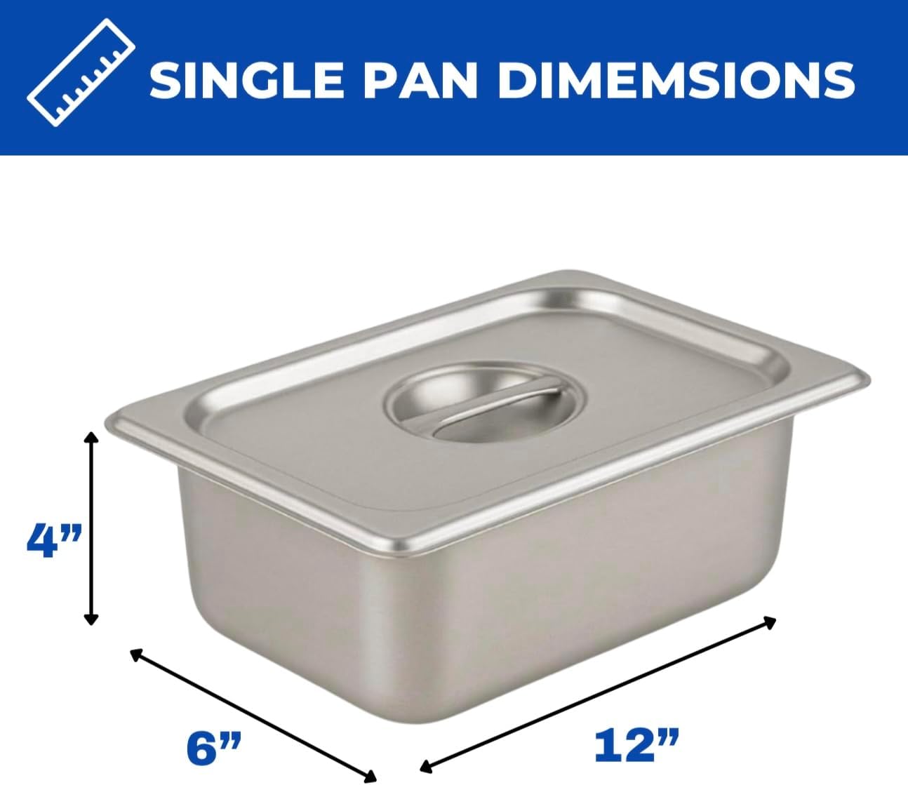 5 Pan Steam Table Food Warmer Cart | Heavy Duty Commercial Stainless Steel | Portable 4 Wheels | Outdoor Propane | 3 Condiment Containers | 8 Total Standard 1/3 Pans (12” x 6” x 4”) | CSA Approved | Catering, Home, and Backyard Use