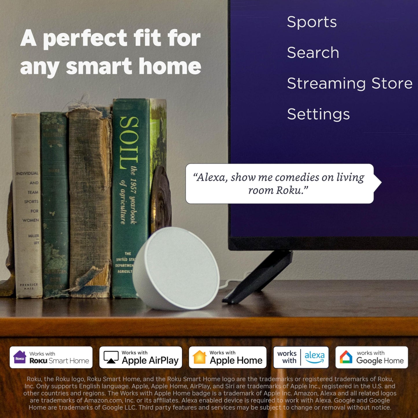 ROKU Smart TV 65-Inch 4K HDR with Enhanced Voice Remote
