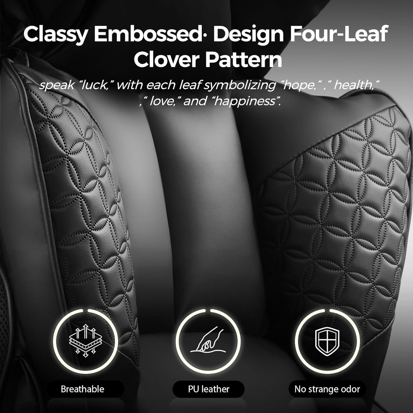 COMHOMA Big and Tall Office Chair Heavy Duty Wide Ergonomic Gaming Chair with Deluxe Embossing Leather with Foot Rest 150°Reclining Adjustable Armrests Pocket Spring Back Support and Without Pillow