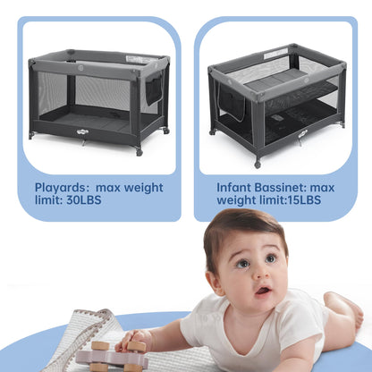 PAMO BABE Portable Playpen Foldable Playard for Babies & Toddlers