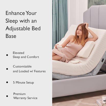 Irvine Home Collection King Adjustable Bed Base - Dual Massage - USB Ports - Zero Gravity - Underbed Light - Wireless Remote - Zero Clearance - Anti Snore - Memory Positions