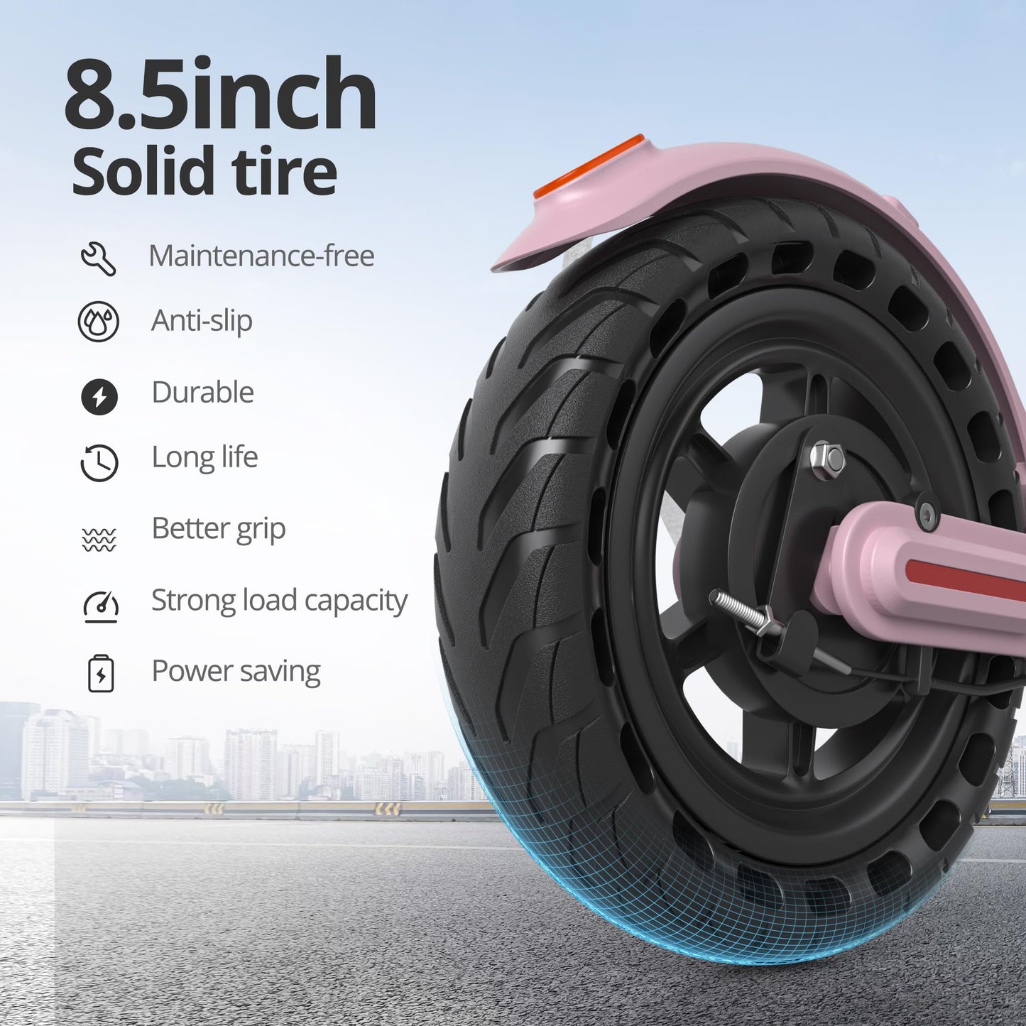 ROINSIDE Electric Scooter - Long-Range, 350W/500W Motor