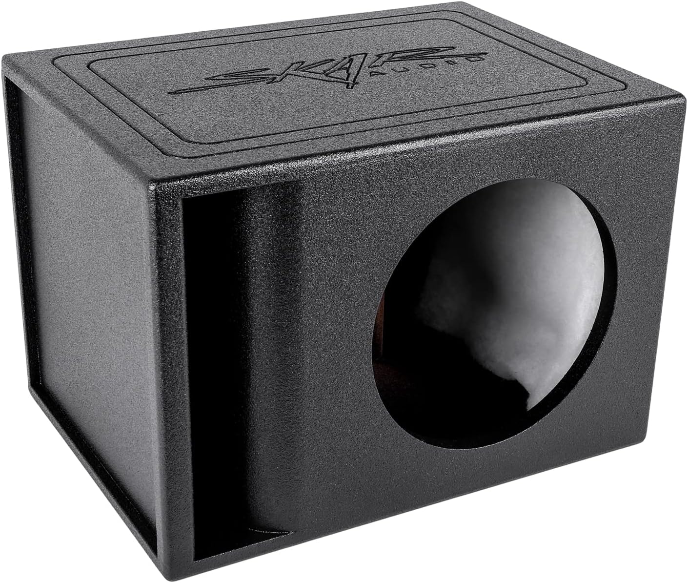 Skar Audio AR1X10V Single 10" Universal Fit Armor Coated Ported Subwoofer Box with Kerf Port