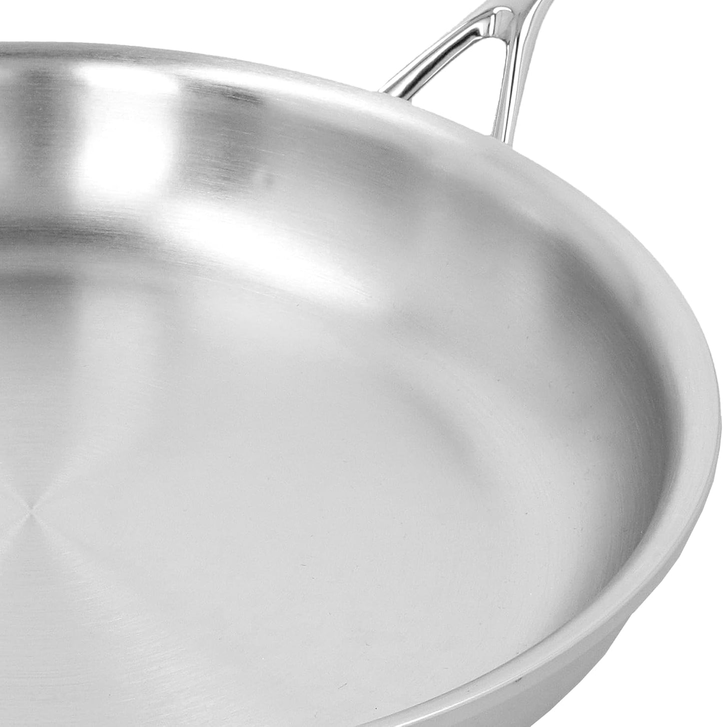 Demeyere Atlantis Proline 12.6-inch Stainless Steel Fry Pan with Helper Handle