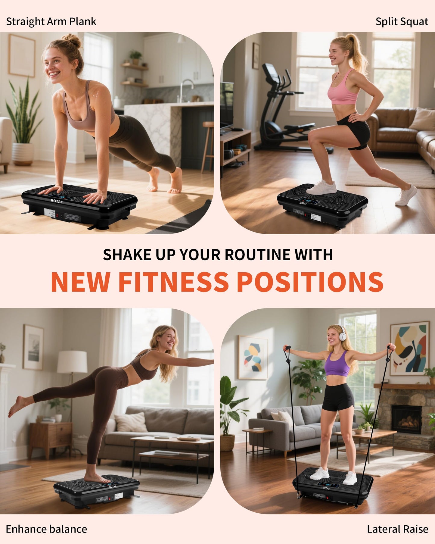 ROTAI Vibration Plate Exercise Machine for Weight Loss