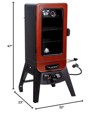 PIT BOSS 3-Series Gas Vertical Smoker - Red Hammertone 10773