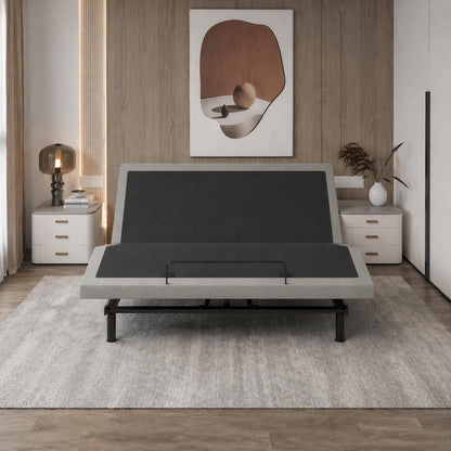 Irvine Home Collection King Adjustable Bed Base - Dual Massage - USB Ports - Zero Gravity - Underbed Light - Wireless Remote - Zero Clearance - Anti Snore - Memory Positions