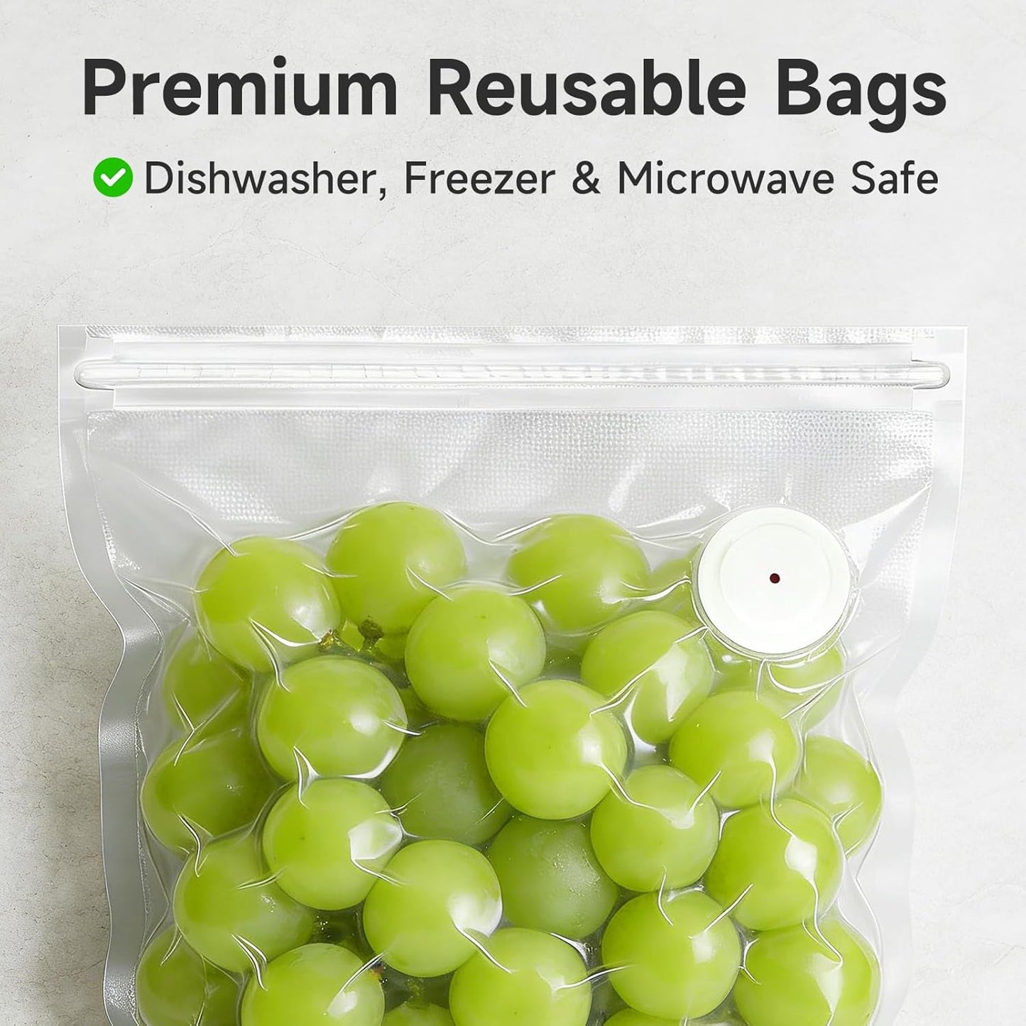 Vacuum Sealer, Handheld Vacuum Sealer for Food, USB Rechargeable Portable Mini Food Sealer with 30 Reusable Bags, Compact for Travel & Small Batch Storage