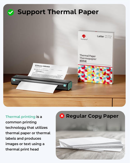 PHOMEMO Portable Wireless Bluetooth Thermal Printer for Travel