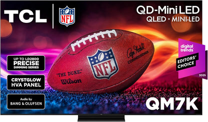 TCL 65 Inch Class QM7K Series | Mini LED QLED 4K HDR | 65QM7K, 2025 Model | 120HZ-144HZ Anti Reflective Screen Smart Google TV Dolby Atmos Onkyo Audio | Voice Remote Alexa Gaming Streaming Television