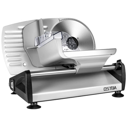 OSTBA Electric Meat Slicer with Stainless Steel Blade and Safety Lock