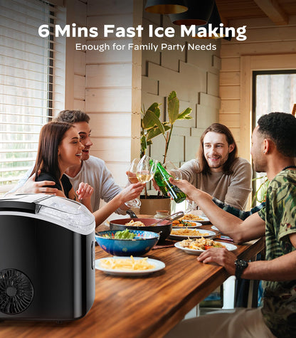 SILONN Nugget Ice Maker Countertop - 33lbs Portable Machine