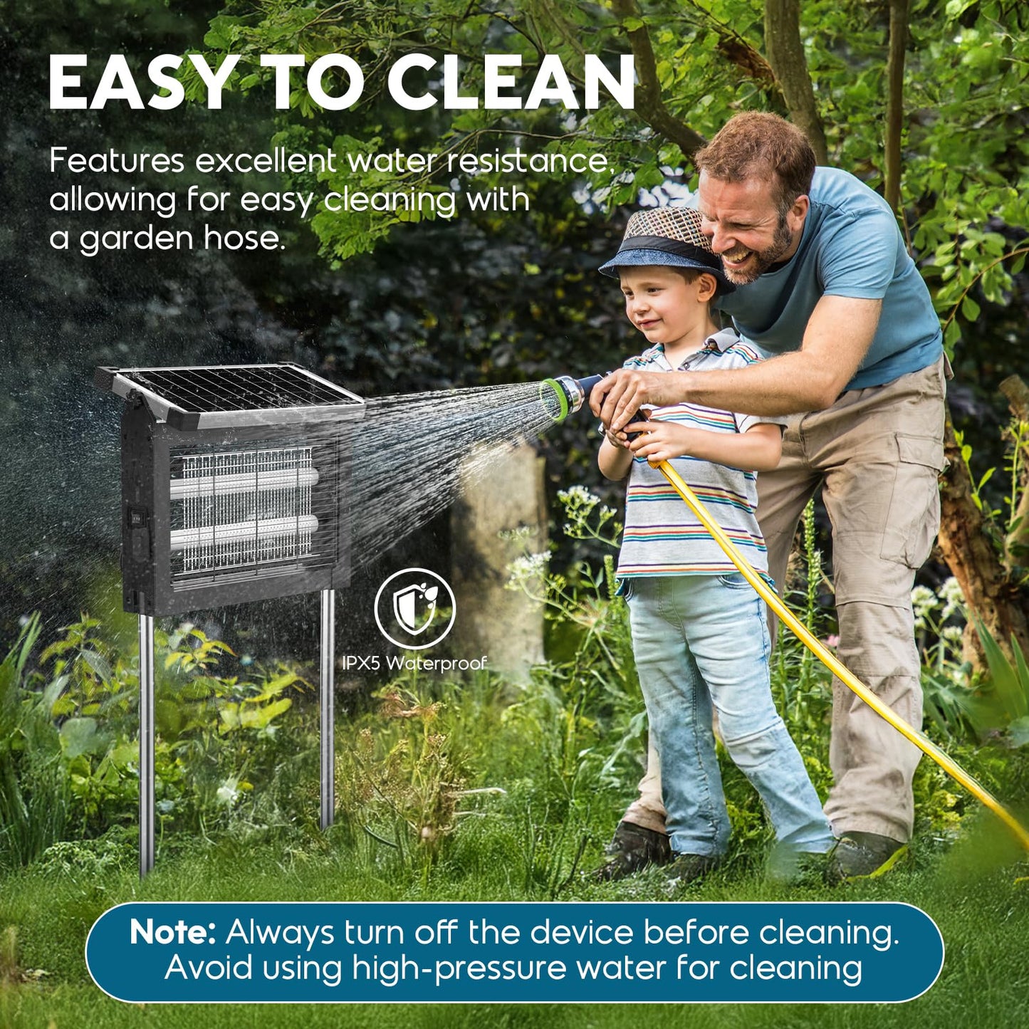 PHATROYYEE Solar Bug Zapper - Cordless Waterproof Mosquito Trap