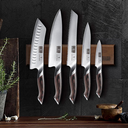 HOSHANHO Knife Set with Magnetic Knife Holder, 6 Pieces Japanese High Carbon Stainless Steel Kitchen Knife Sets, Ultra Sharp Professional Chef Knives Sets