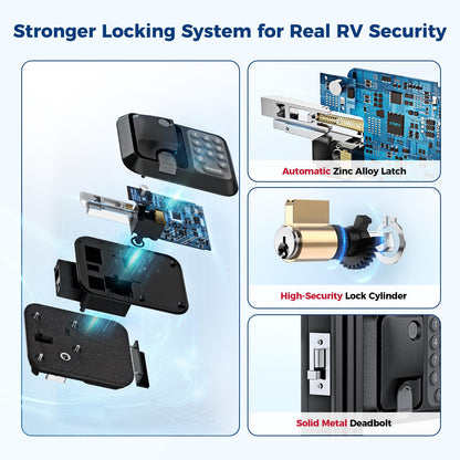 ONNAIS RV Door Lock Replacement - Keyless Entry with Remote