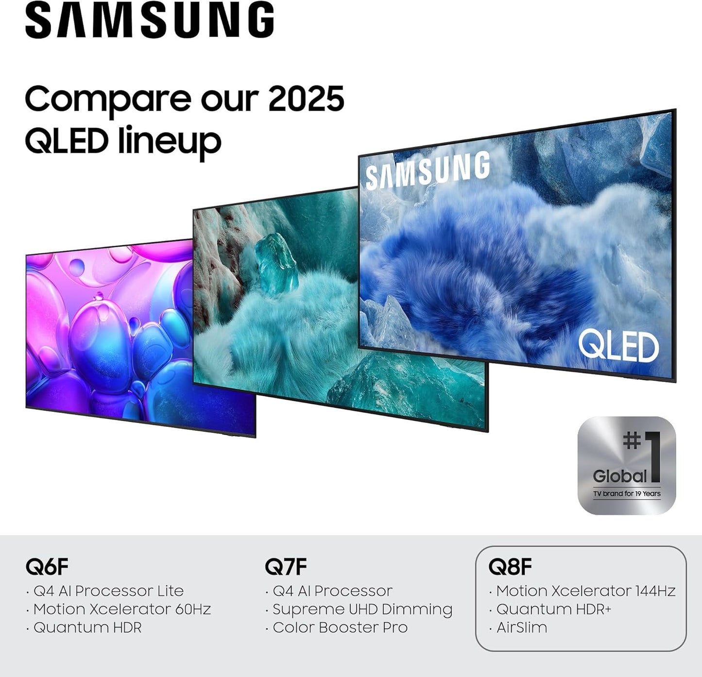 Samsung 43-Inch Class QLED Q8F 4K UHD Smart TV (2025 Model) Q4 AI Processor, 100% Color Volume with Quantum Dot, AirSlim Design, Endless Free Content, Samsung Vision AI, Alexa Built-in