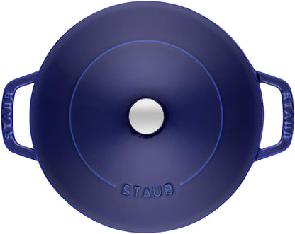 Staub 40511 HS-476-P2 0 with Chistera Cast Iron 28 cm Dark Blue