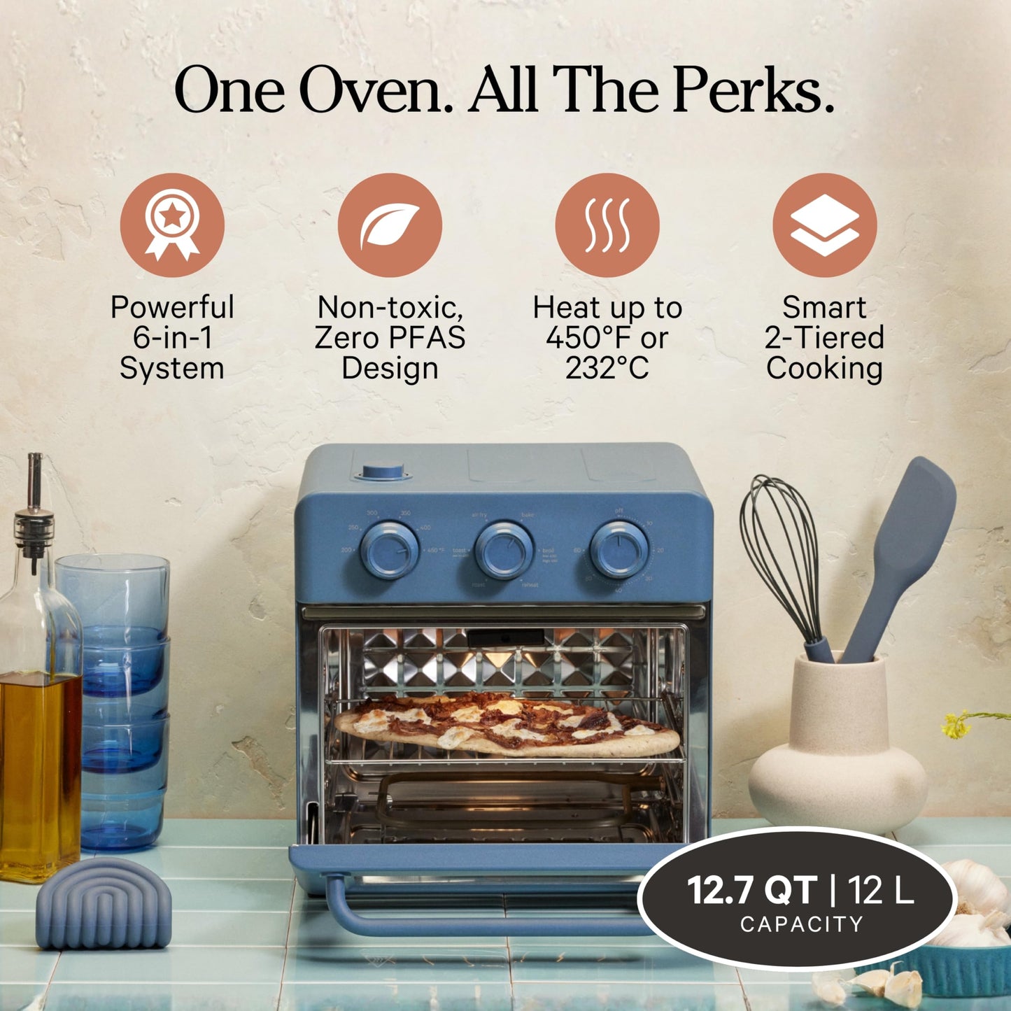 OUR PLACE Wonder Oven 6-in-1 Air Fryer Toaster Oven Combo