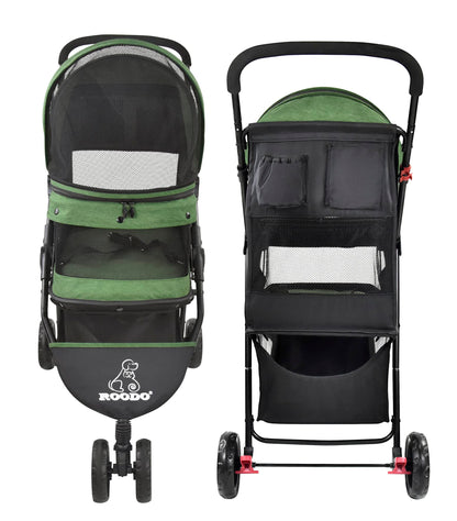 ROODO 3 Wheel Pet Stroller - Lightweight & Portable Jogger