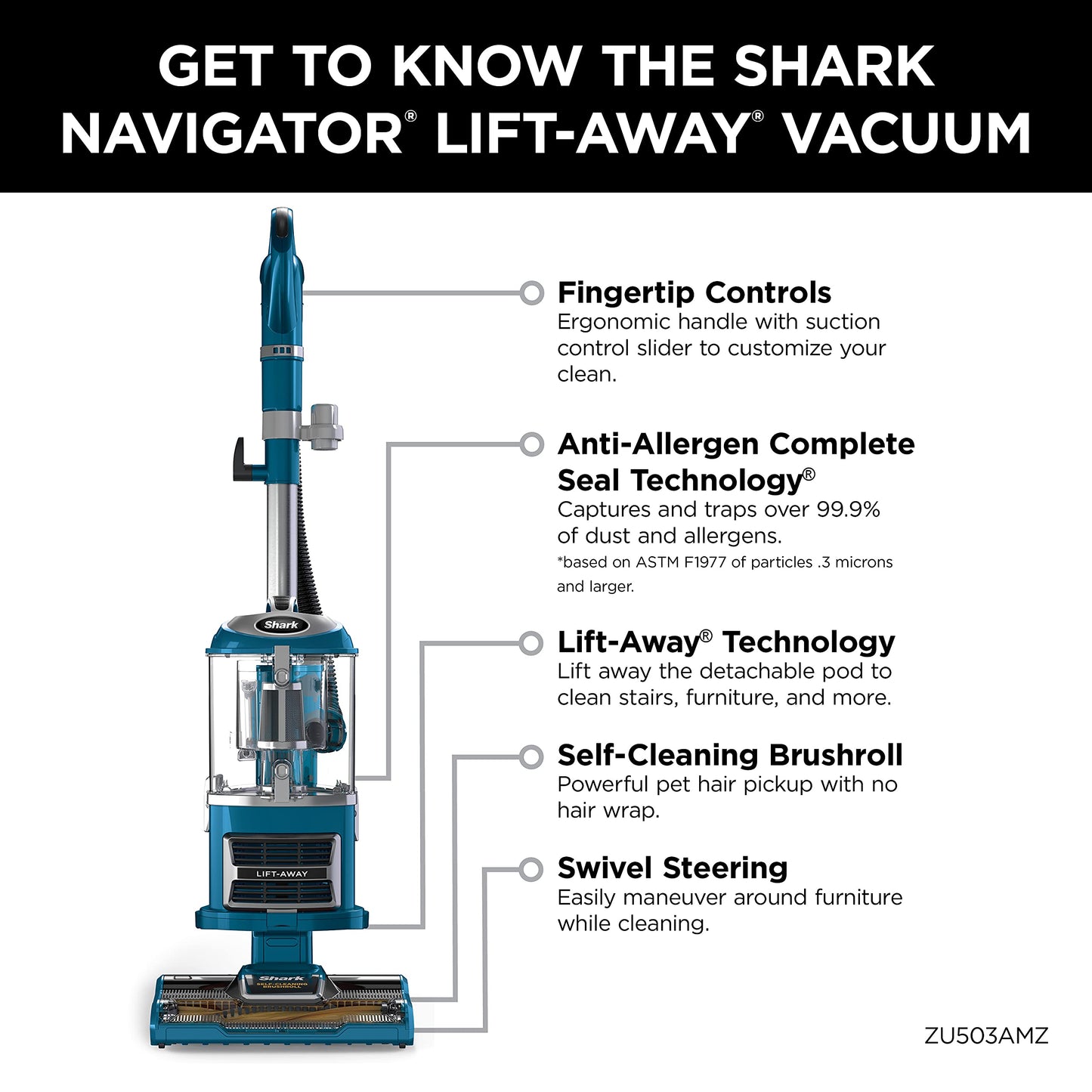 SHARK Navigator Lift-Away Upright Vacuum for Pets & Multi-Surface
