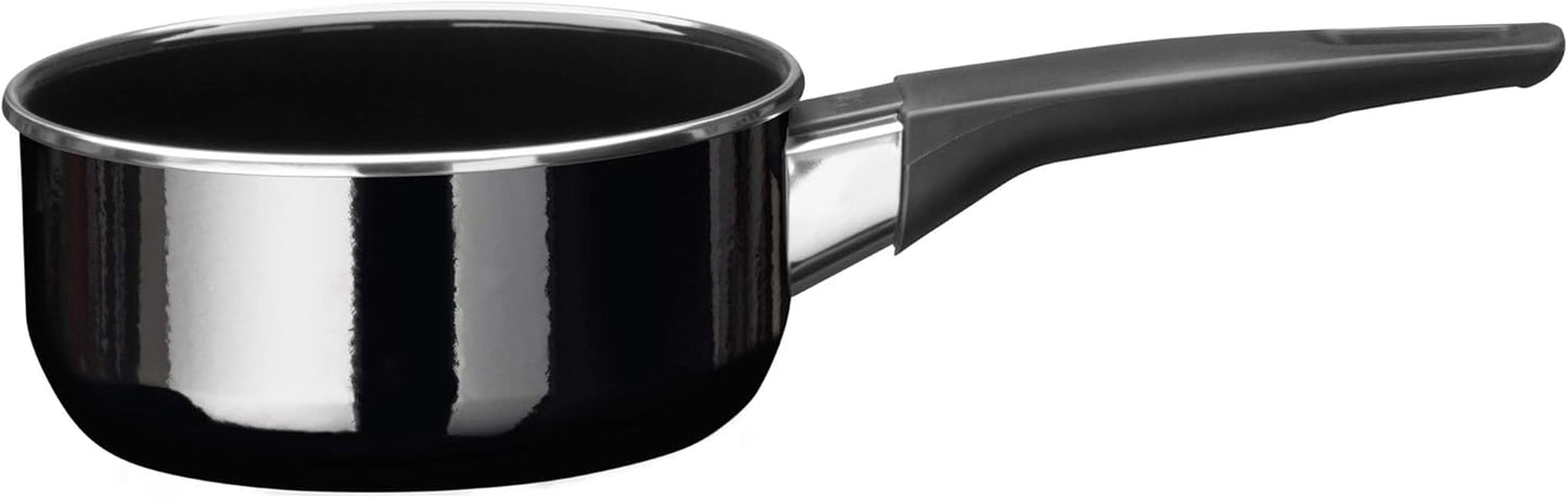 Silit Modesto Line 4-Piece Saucepan Set with Glass Lids Silargan Functional Ceramic Induction Saucepan Black