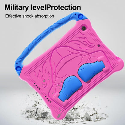Dteck for iPad Air 3rd Generation and iPad Pro Case 10.5" 2019/2017 Release, Cute Boxing Shockproof Hard Case with Handle/Kickstand/Shoulder Strap, Protective Lightweight Kids-Friendly Cover, Rose