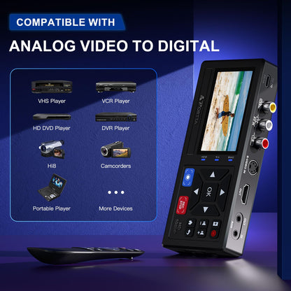 PORTTA VHS to Digital Converter with Remote - Video Recorder