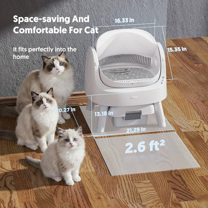 PETPIVOT Self Cleaning Litter Box for Multiple Cats
