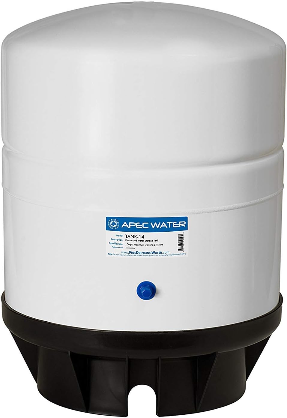 APEC Water Systems RO-90 Ultimate Series Top Tier Supreme Certified High Output 90 GPD & TANK-14 14 Gallon Pre-pressurized Reverse Osmosis Water Storage Tank