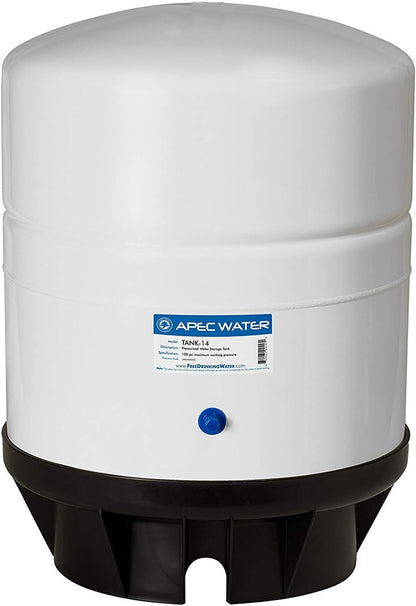 APEC Water Systems RO-90 Ultimate Series Top Tier Supreme Certified High Output 90 GPD & TANK-14 14 Gallon Pre-pressurized Reverse Osmosis Water Storage Tank