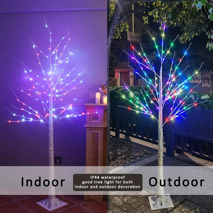 7ft 150 LED Colorful Birch Tree with Remote Control