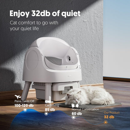 PETPIVOT Self Cleaning Litter Box for Multiple Cats