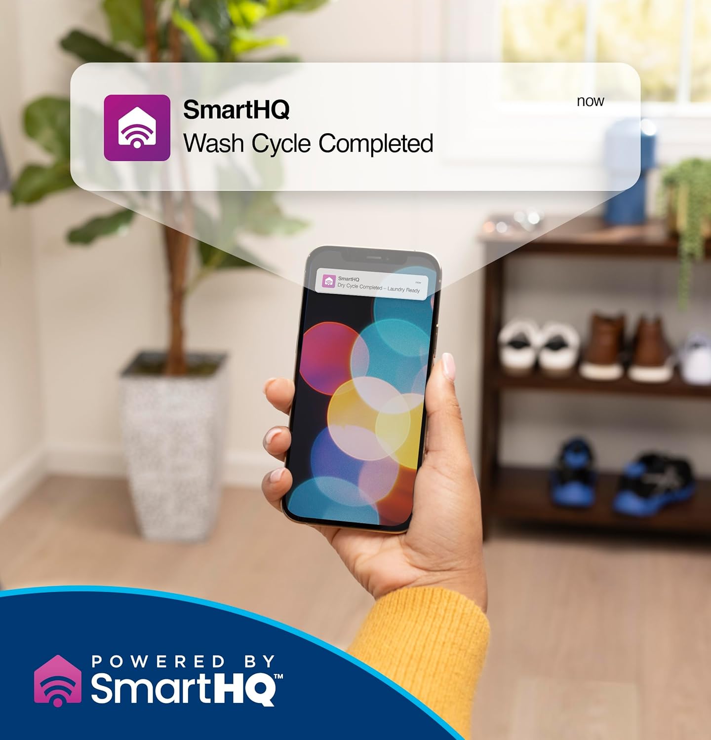 GE 5.0 cu.ft. Smart Front Load Washer in White with Steam, UltraFresh Vent System, and Microban Technology